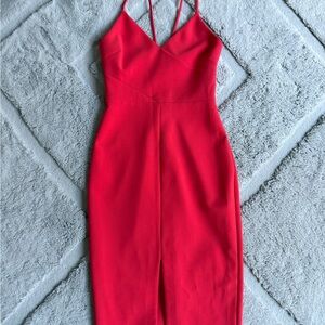 Likely Vibrant Red Midi Dress